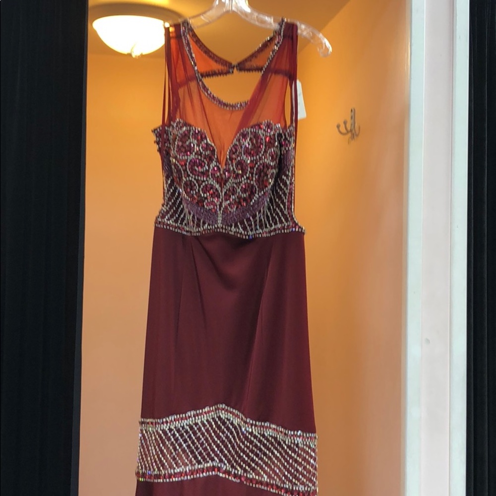 NWT BURGUNDY DRESS
